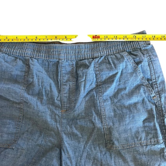 Jordache Casual Blue chambray soft lightweight cotton Shorts women’s large - Picture 6 of 9
